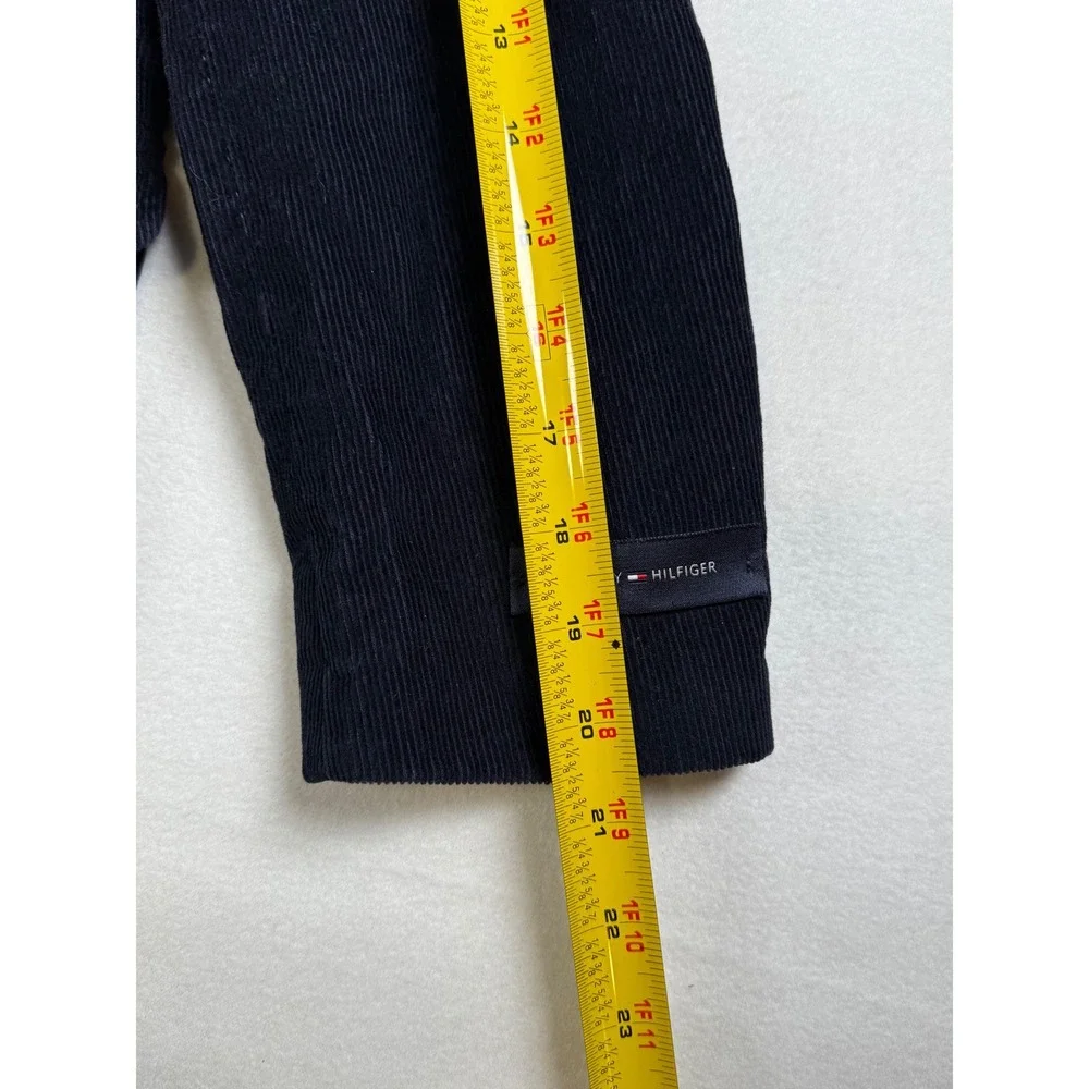 Tommy Hilfiger Corduroy‎ Blazer Jacket Boys Medium Navy Blue Elbow Patch Preppy